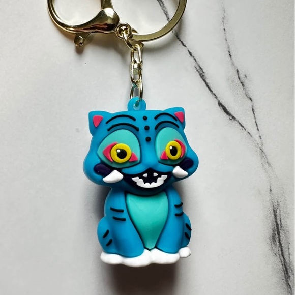 3D Printed Anime Movie Kpop Demon Hunters Girls Derpy Keychains Doll Cute Tiger - Picture 5 of 9